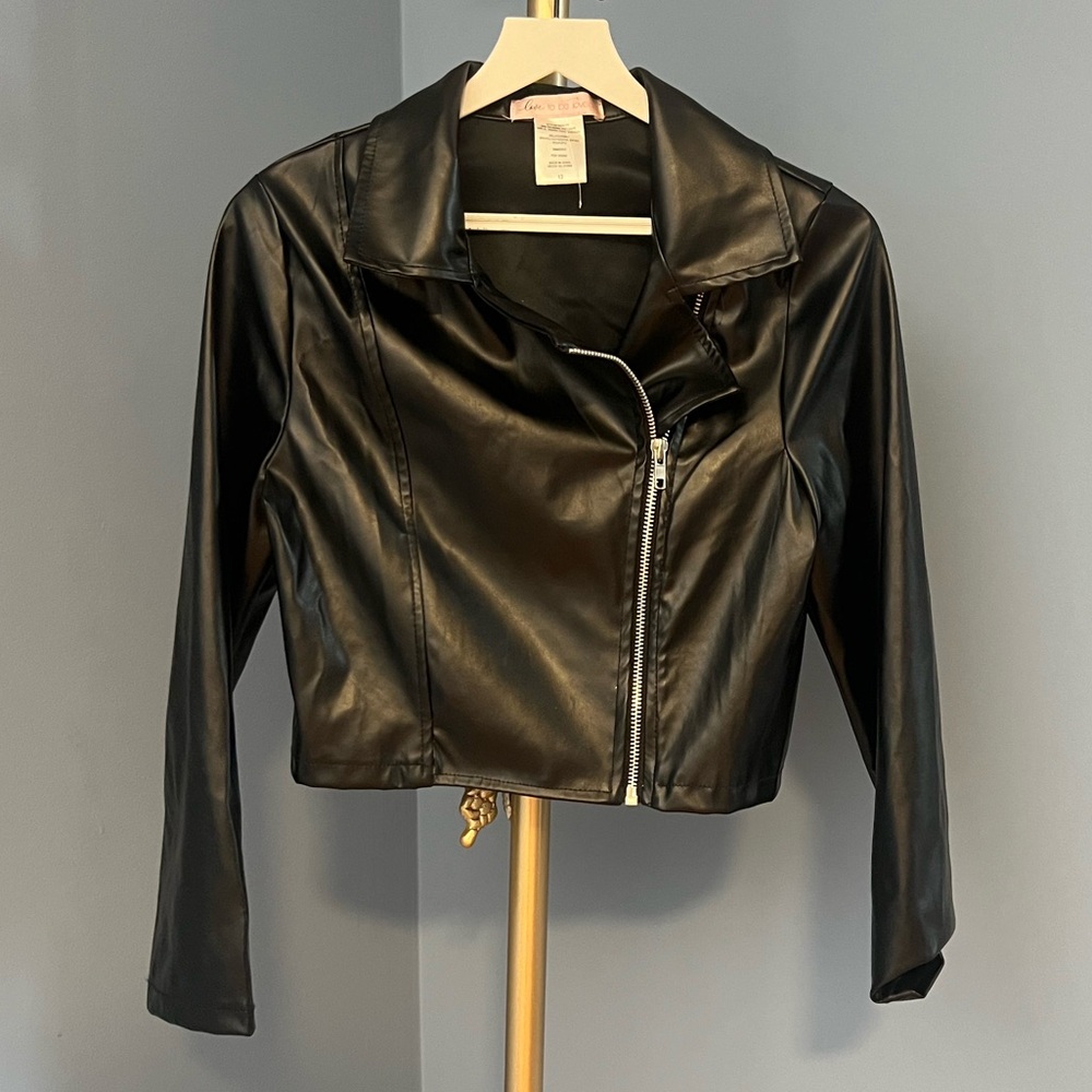 ⚡️Loved To Be Loved Pleather Girls Jacket Top